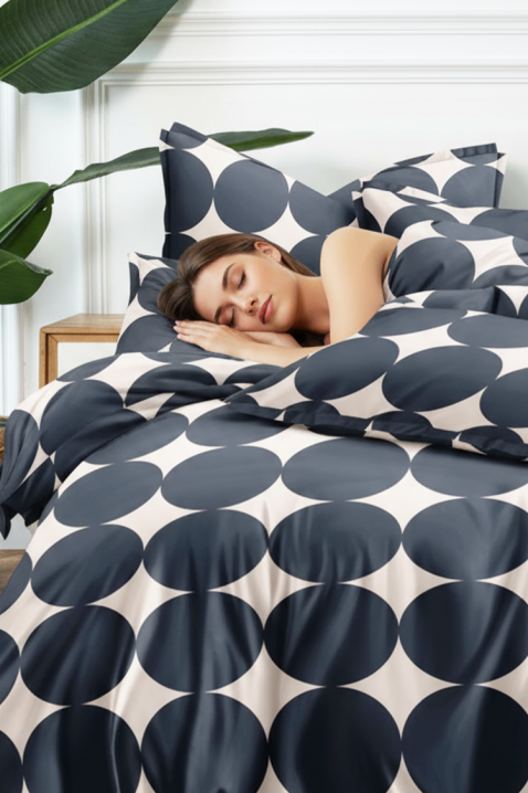 Komplet pościeli ZERMOHY 200x220 cm bawełna - 4 elementy, Kolor : czarny, IVET.PL - Modna odzież