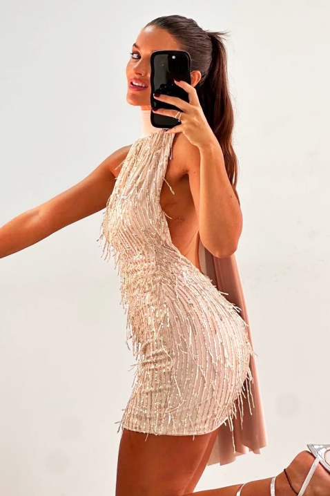 Sukienka LEFILDA, Kolor :  beżowy, IVET.PL - Modna odzież