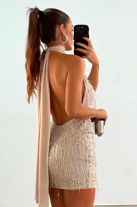 Sukienka LEFILDA, Kolor :  beżowy, IVET.PL - Modna odzież