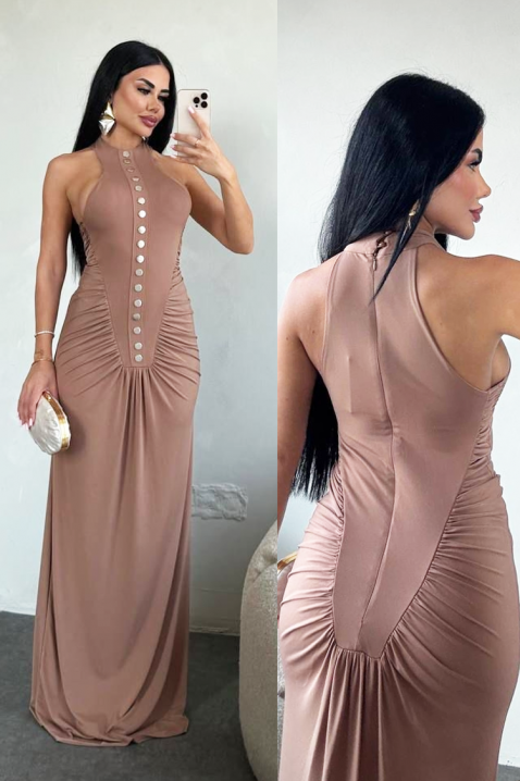 Sukienka NABRILZA PUDRA, Kolor : pudrowy róż, IVET.PL - Modna odzież