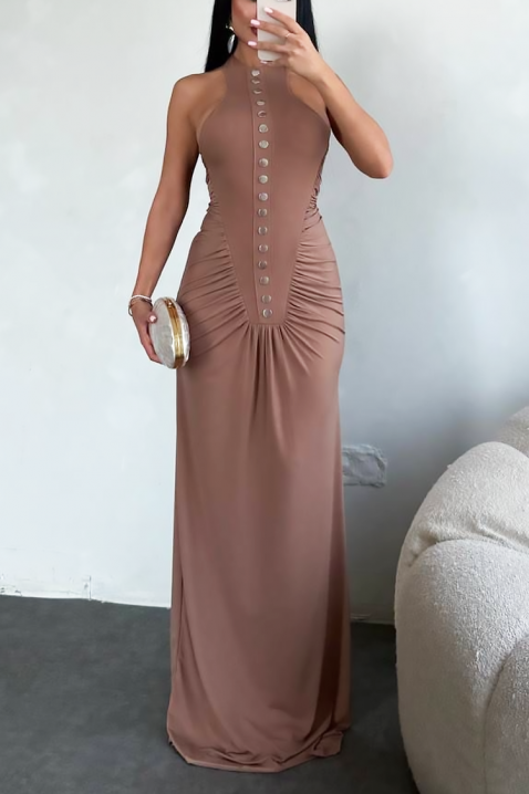 Sukienka NABRILZA PUDRA, Kolor : pudrowy róż, IVET.PL - Modna odzież