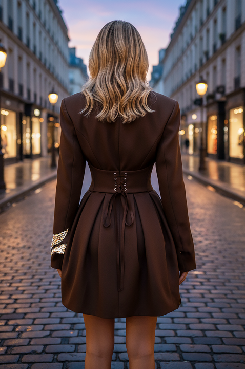 Sukienka BLANDENZA BROWN, Kolor : brązowy, IVET.PL - Modna odzież