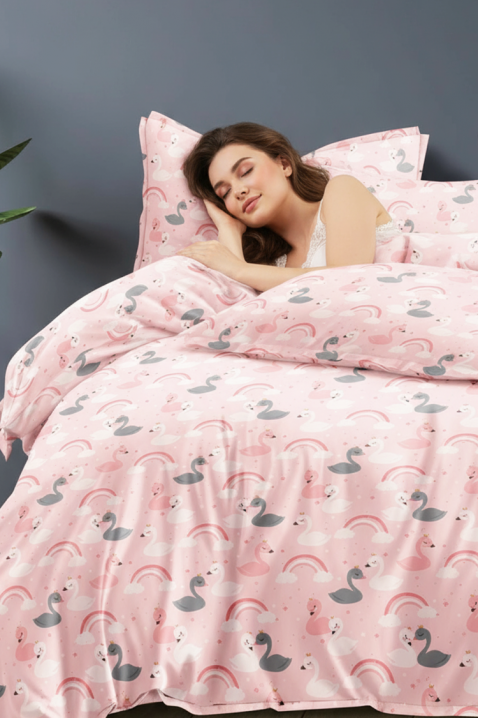 Komplet pościeli OPELFY 160x200 cm bawełna - 4 elementy, Kolor : wielokolorowy, IVET.PL - Modna odzież