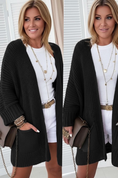 Kardigan GLORDENZA BLACK, Kolor : czarny, IVET.PL - Modna odzież