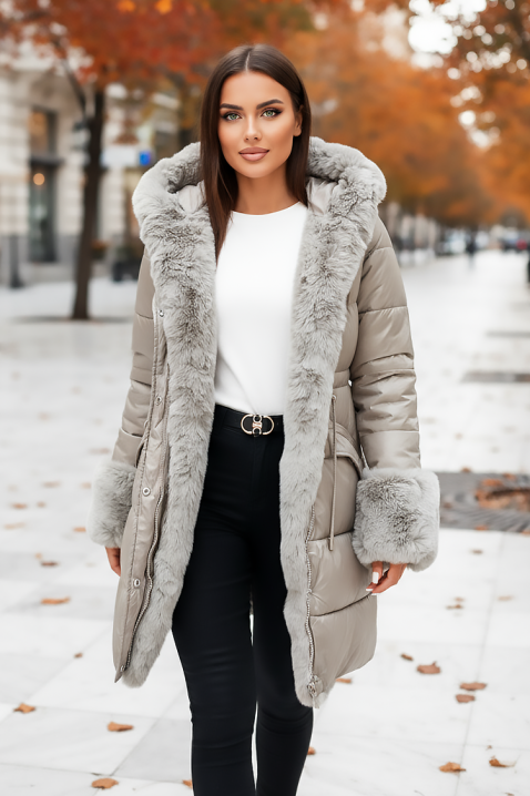 Kurtka ZERFIOLJA BEIGE, Kolor :  beżowy, IVET.PL - Modna odzież