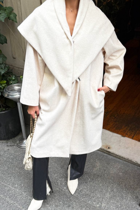 Płaszcz ALSIENA ECRU, Kolor : ecru, IVET.PL - Modna odzież