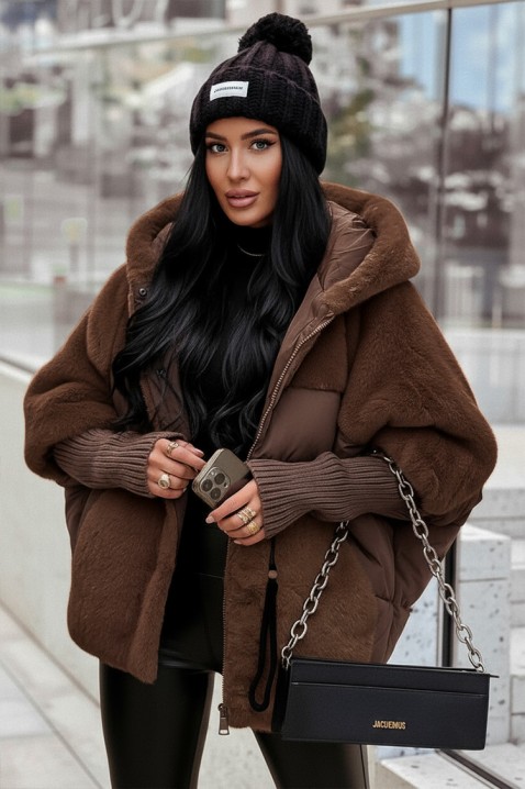 Kurtka GLOREDA BROWN, Kolor : ecru, IVET.PL - Modna odzież