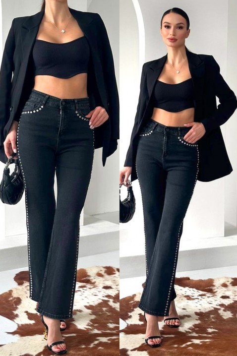 Jeansy VRODELDA, Kolor : czarny, IVET.PL - Modna odzież