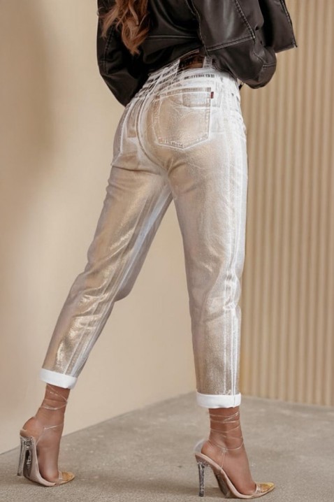 Jeansy DRONKEZA, Kolor :  beżowy, IVET.PL - Modna odzież