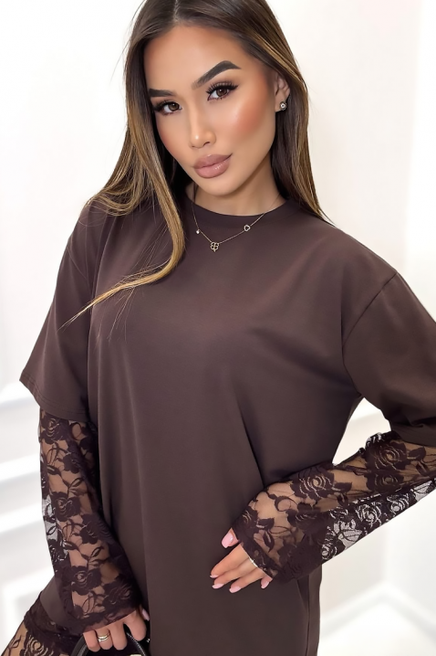 Komplet MARJITA BROWN, Kolor : brązowy, IVET.PL - Modna odzież