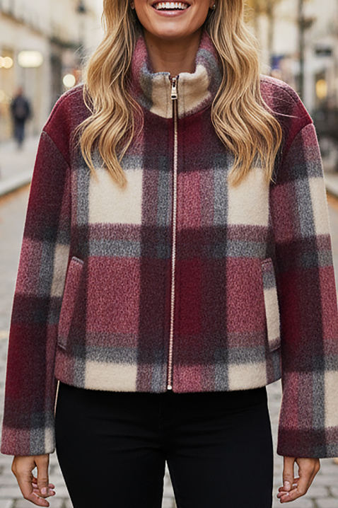 Kurtka JIONELGA BORDO, Kolor : bordowy, IVET.PL - Modna odzież