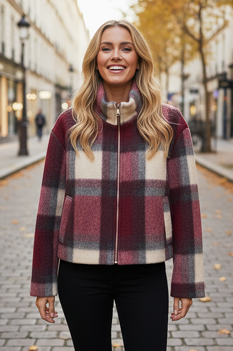 Kurtka JIONELGA BORDO, Kolor : bordowy, IVET.PL - Modna odzież