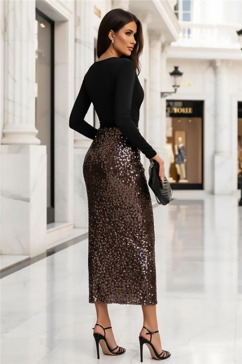 Sukienka BLENTISA BROWN, Kolor : brązowy, IVET.PL - Modna odzież