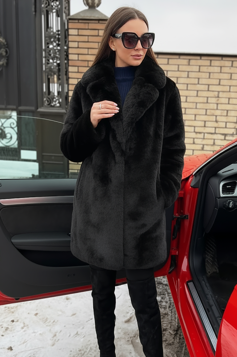 Płaszcz XERFIONA BLACK, Kolor : czarny, IVET.PL - Modna odzież