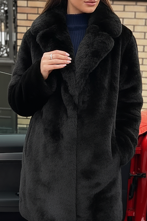 Płaszcz XERFIONA BLACK, Kolor : czarny, IVET.PL - Modna odzież