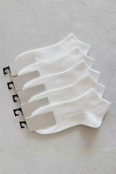 Zestaw sześciu par męskich skarpet ZIMOLO WHITE, Kolor : biały, IVET.PL - Modna odzież