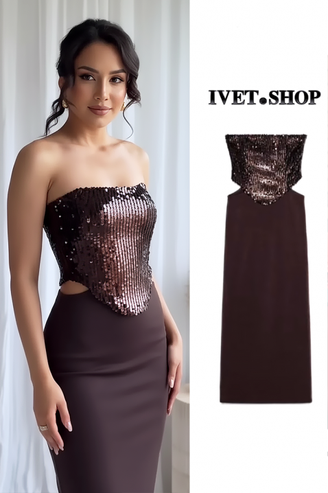 Top ZLATENDA, Kolor : bordowy, IVET.PL - Modna odzież