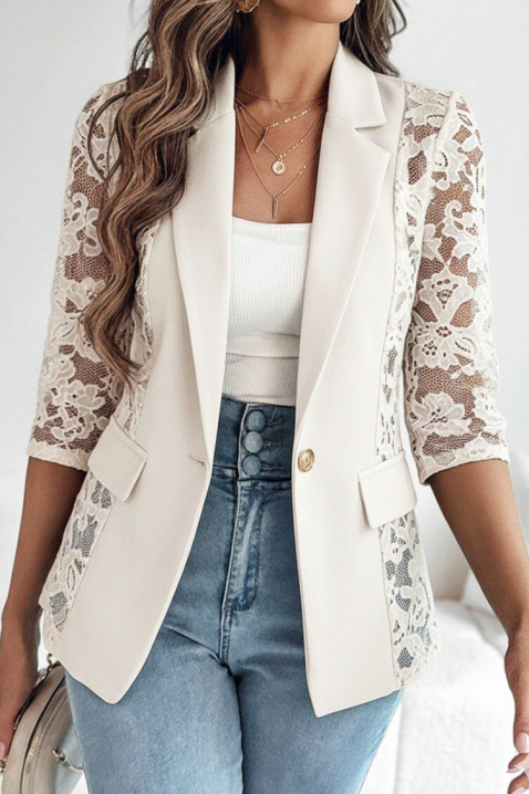 Marynarka BERJITA, Kolor : ecru, IVET.PL - Modna odzież