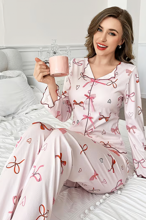Piżama PLANDELZA, Kolor : pudrowy róż, IVET.PL - Modna odzież