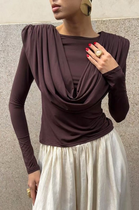 Bluzka JACKSONA BROWN, Kolor : brązowy, IVET.PL - Modna odzież