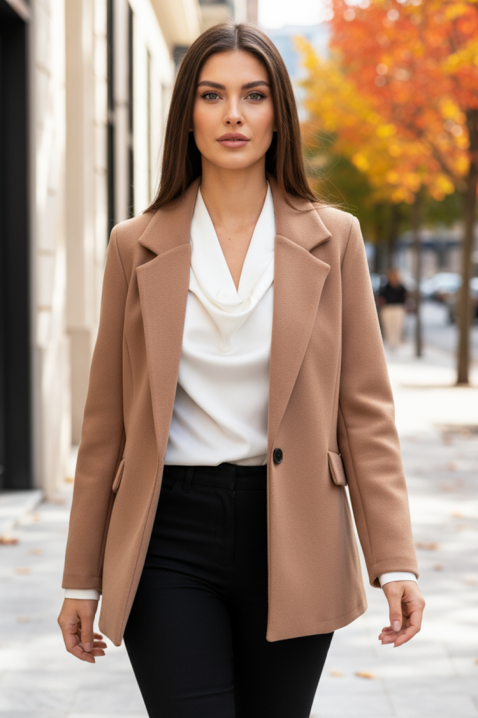 Marynarka VALEORA BEIGE, Kolor :  beżowy, IVET.PL - Modna odzież