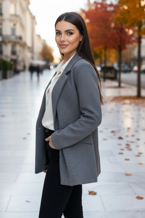 Marynarka VALEORA GREY, Kolor : szary, IVET.PL - Modna odzież