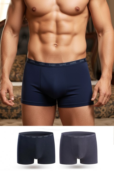 Zestaw trzech sztuk męskich bokserek JORZO, Kolor : granatowy, IVET.PL - Modna odzież