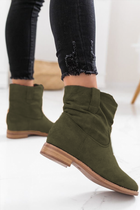 Botki BOMBEDA, Kolor : khaki, IVET.PL - Modna odzież