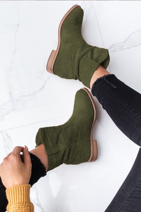 Botki BOMBEDA, Kolor : khaki, IVET.PL - Modna odzież