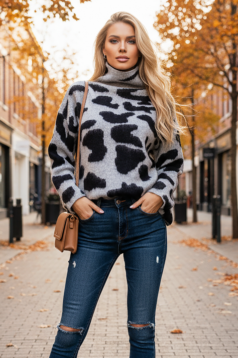 Sweter VLORDENZA GREY, Kolor : szary, IVET.PL - Modna odzież