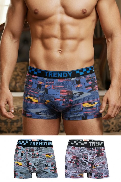 Zestaw trzech sztuk męskich bokserek VOSTEZO, Kolor : wielokolorowy, IVET.PL - Modna odzież