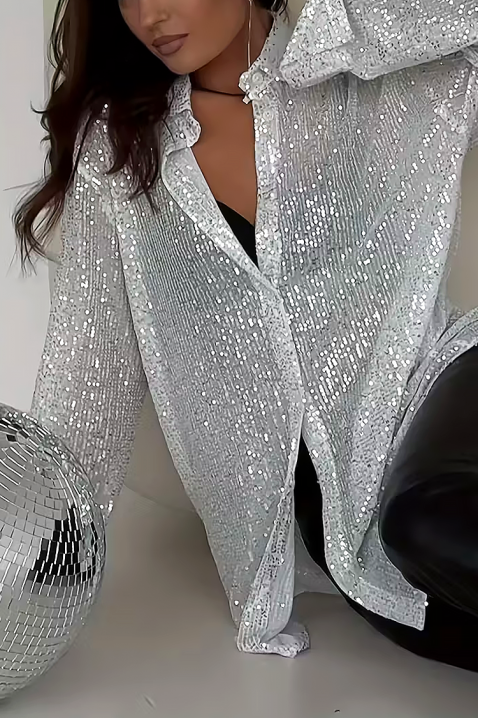 Koszula LANVELDA SILVER, Kolor : srebrny, IVET.PL - Modna odzież