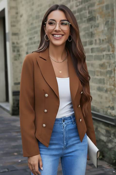 Marynarka OFLINZA CAMEL, Kolor : jasnobrązowy, IVET.PL - Modna odzież