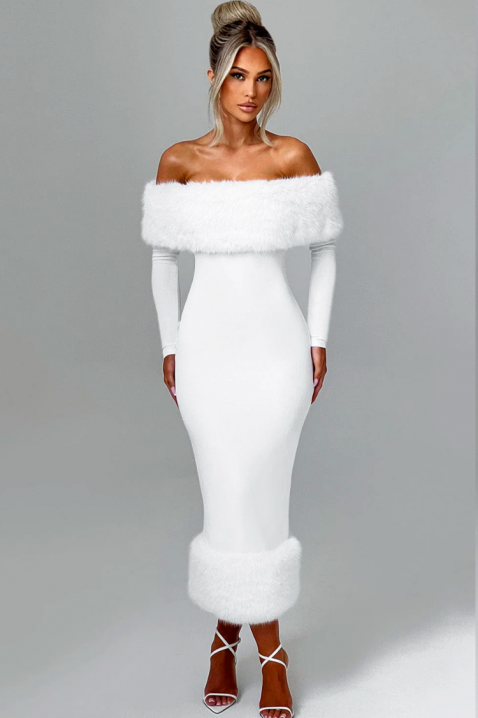 Sukienka KARSOTA WHITE, Kolor : biały, IVET.PL - Modna odzież