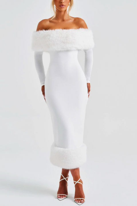 Sukienka KARSOTA WHITE, Kolor : biały, IVET.PL - Modna odzież