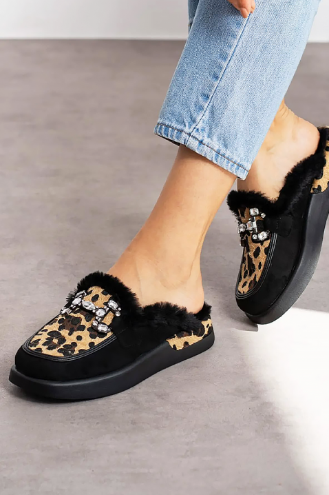 Kapcie BENTADA, Kolor : panterka, IVET.PL - Modna odzież