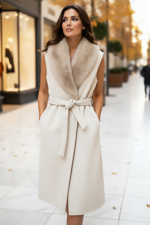 Kamizelka NAVRELDA, Kolor : ecru, IVET.PL - Modna odzież