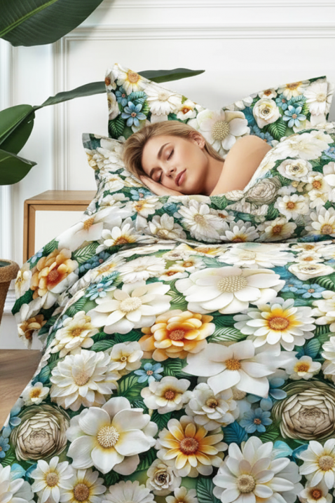 Komplet pościeli SERMOFY 200x220 cm bawełna - 3 elementy, Kolor : wielokolorowy, IVET.PL - Modna odzież