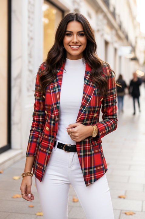 Marynarka KARENZA, Kolor : czerwony, IVET.PL - Modna odzież