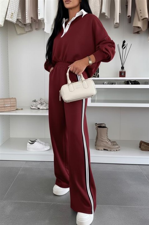 Komplet FLEOLDA, Kolor : bordowy, IVET.PL - Modna odzież