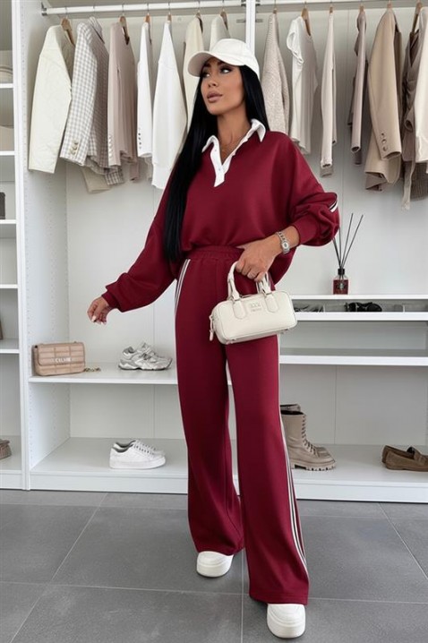 Komplet FLEOLDA, Kolor : bordowy, IVET.PL - Modna odzież