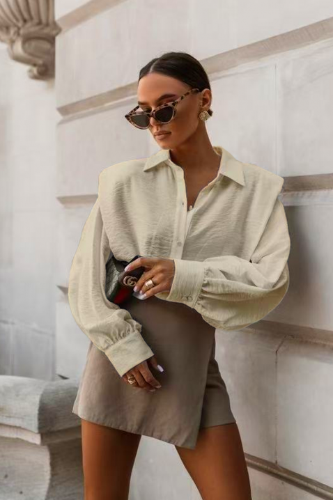 Koszula NOVELZA BEIGE, Kolor :  beżowy, IVET.PL - Modna odzież