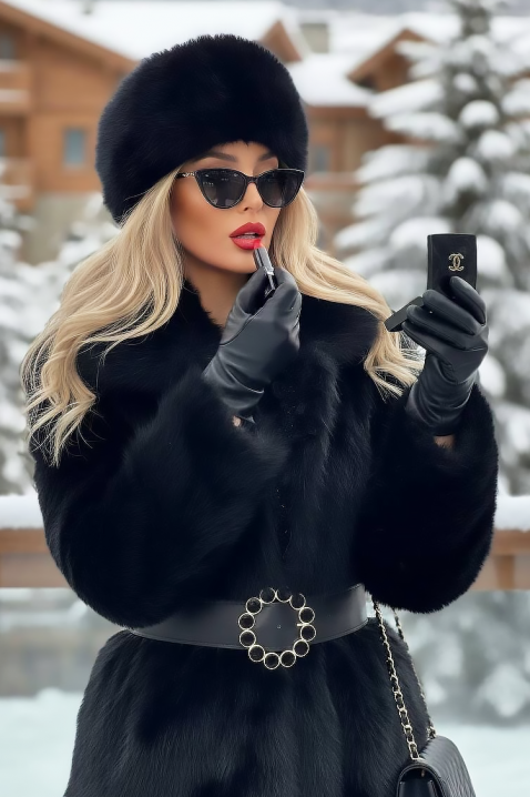 Płaszcz MEMELONDA BLACK, Kolor : czarny, IVET.PL - Modna odzież