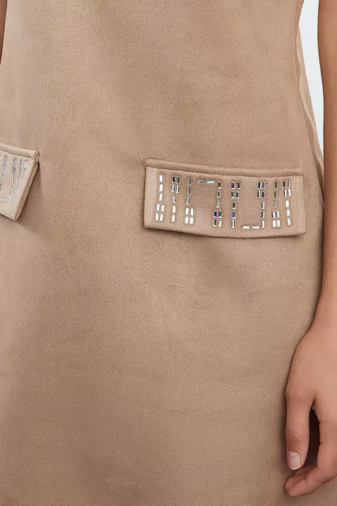 Sukienka GARDELDA BEIGE, Kolor :  beżowy, IVET.PL - Modna odzież