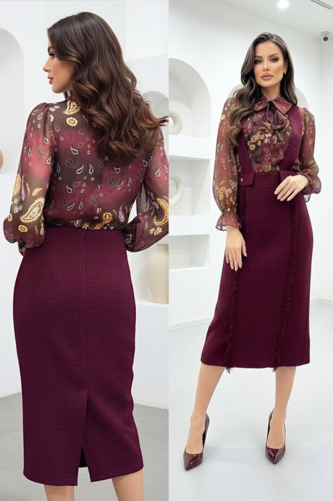 Sukienka MRALVERDA BORDO, Kolor : bordowy, IVET.PL - Modna odzież