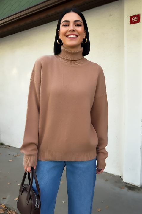 Sweter VARSIONA CAMEL, Kolor : jasnobrązowy, IVET.PL - Modna odzież