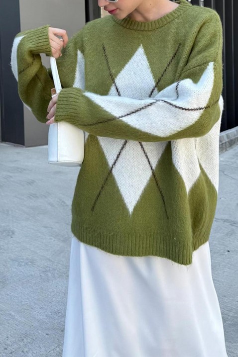 Sweter KRIOFEGA GREEN, Kolor : zielony, IVET.PL - Modna odzież