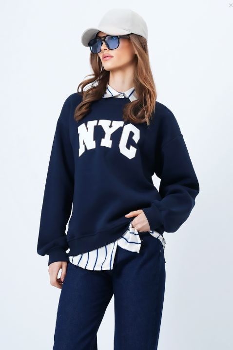 Bluzka NEVRILDA NAVY, Kolor : granatowy, IVET.PL - Modna odzież