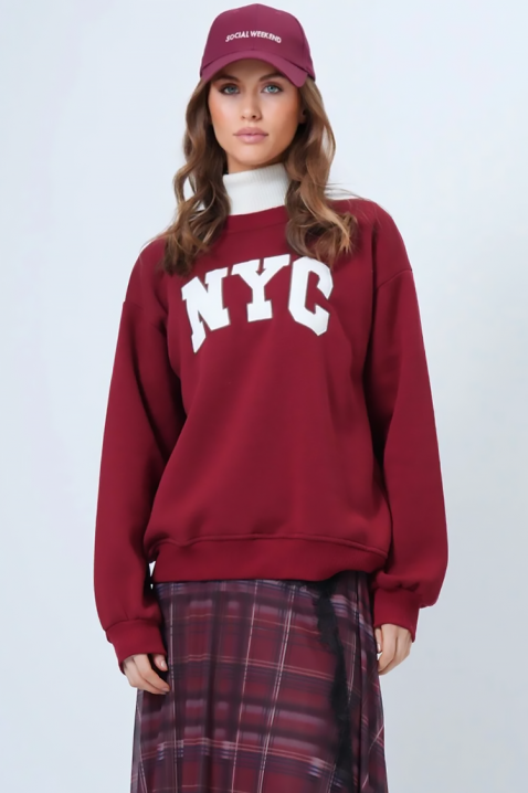 Bluzka NEVRILDA BORDO, Kolor : bordowy, IVET.PL - Modna odzież