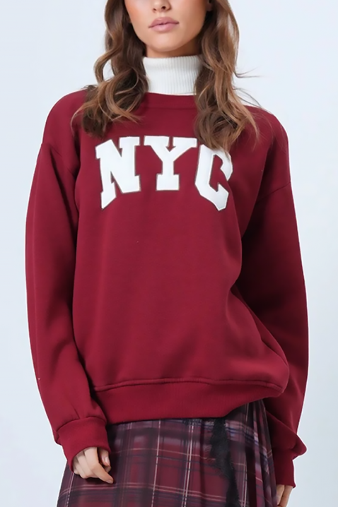 Bluzka NEVRILDA BORDO, Kolor : bordowy, IVET.PL - Modna odzież